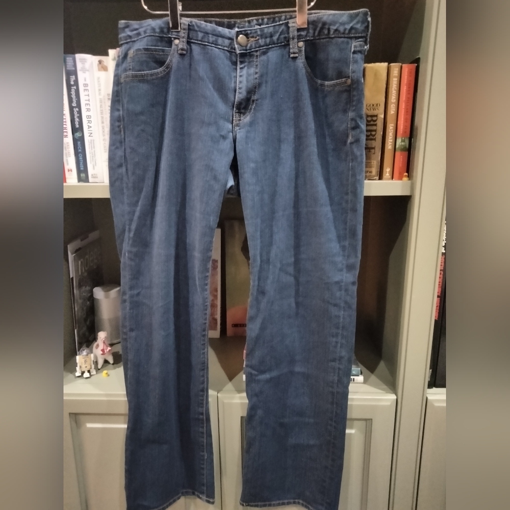 Y2K GAP Premium Curvy Straight Jeans – Size 12 Short, True Blue Vintage Denim
